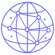 A globe crossed by a network of connected points